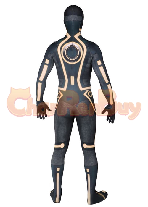 Spider Man Tron:Legacy Clu Costume Cosplay Bodysuit Yellow Ver.