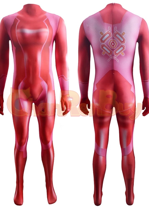 Metroid Samus Aran Zero Costume Red Cosplay Bodysuit