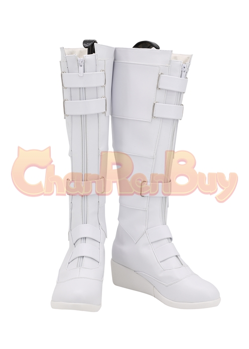 Black Widow 2020 Shoes Cosplay Natasha White Boots-Chaorenbuy Cosplay