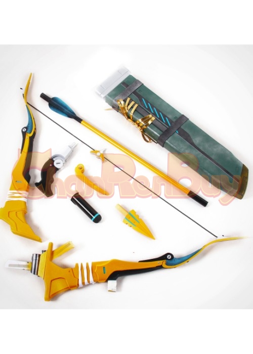OW Shimada Hanzo Storm Bow Arrow and Quiver Cosplay Prop-Chaorenbuy Cosplay
