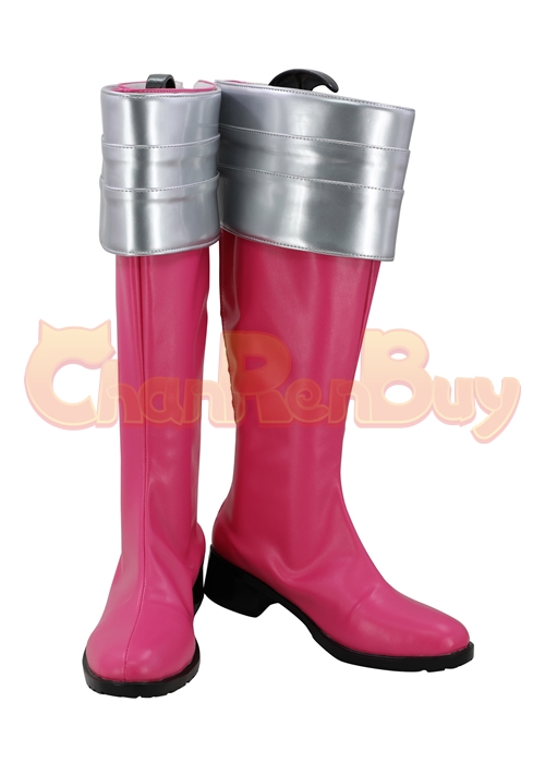 Gokai Pink Shoes Kaizouku Sentai Gokaiger Ahim de Famille Cosplay Boots  -Chaorenbuy Cosplay
