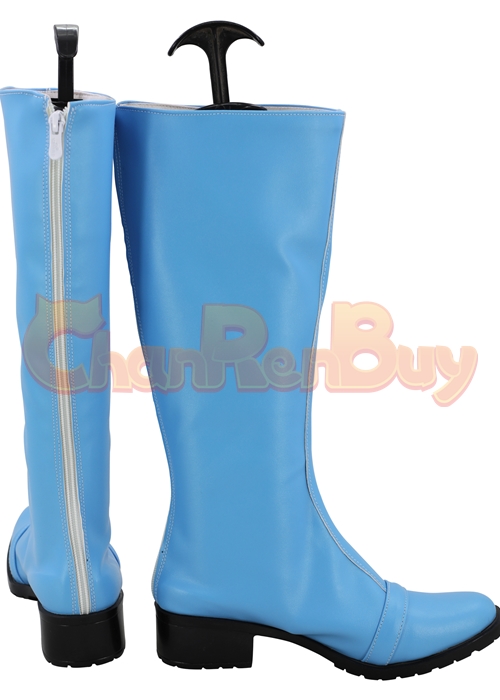 Water Ninja Hurricane Blue Shoes Ninpuu Sentai Hurricaneger Nanami Nono Cosplay Boots