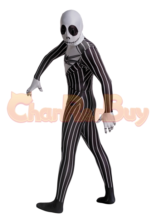 The Nightmare Before Christmas Jack Skellington Costume Halloween Cosplay Bodysuit