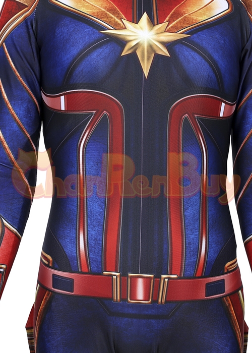 Captain Marvel Costume Carol Danvers Cosplay Bodysuit