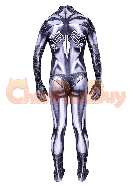 Spider Man Venom Black Cat Symbiote Suit Costume Cosplay Bodysuit