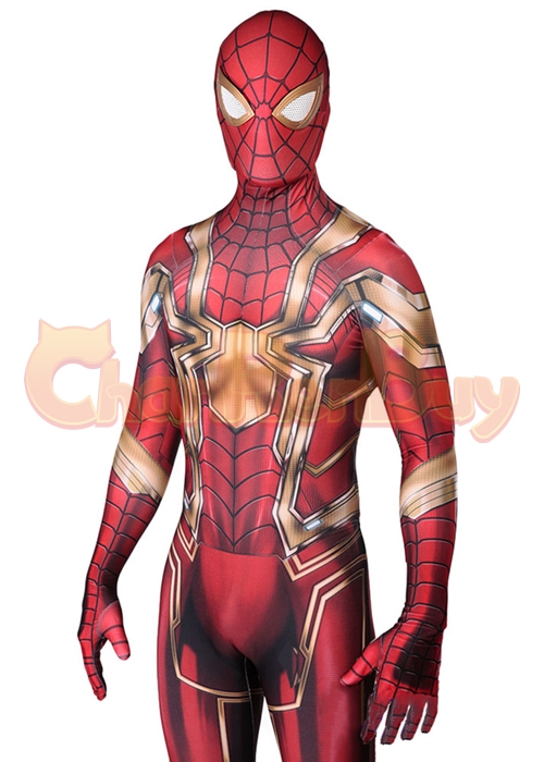 Iron Spider Man Suit Costume Peter Parker Cosplay Bodysuit