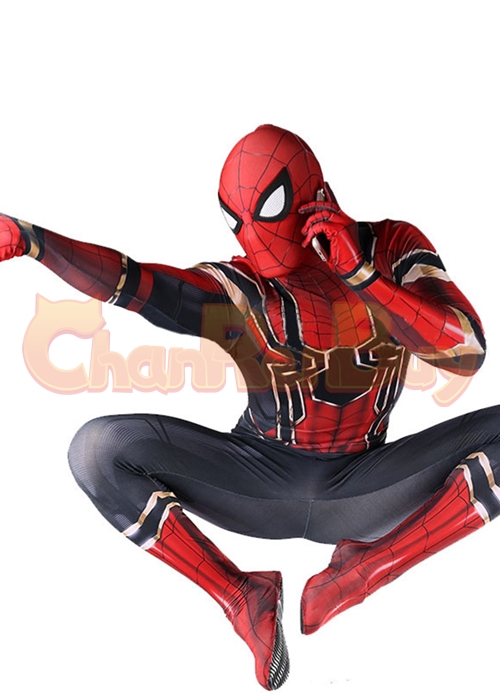 Avengers Endgame Iron Spider Suit Costume Spider Man Cosplay Bodysuit ...