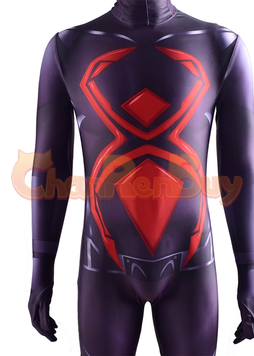 Spider Man Costume Dark Suit Cosplay Bodysuit