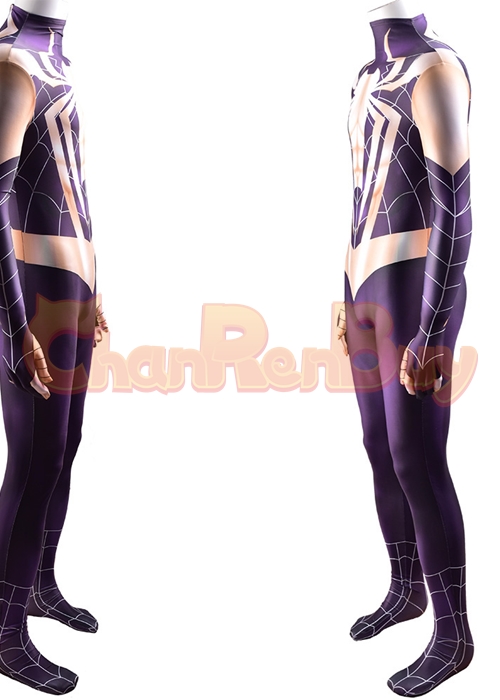 Spider Man Black Stealth Big Time Suit Costume Cosplay Bodysuit