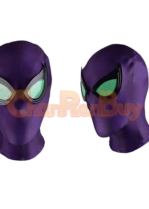 Spider Man Miles Morales Costume Purple Reign Suit Cosplay Bodysuit