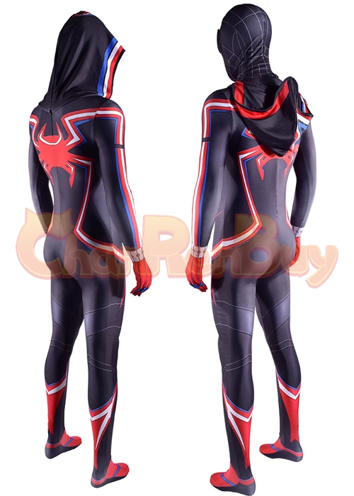 Spider Man Miles Morales Costume 2099 Suit Cosplay Bodysuit