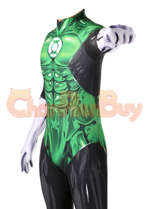 Green Lantern Costume HAL JORDAN Cosplay Bodysuit