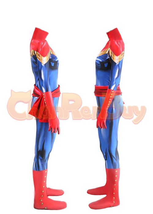 Avengers Endgame Captain Marvel Costume Cosplay Bodysuit