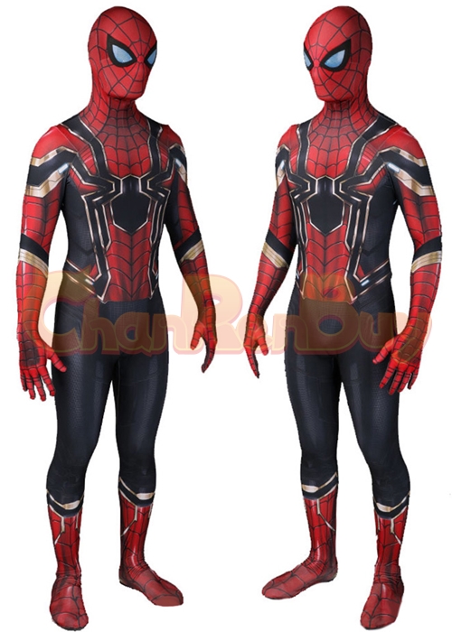 Avengers Infinity War Costume Iron Spider Man Suit Cosplay Bodysuit Ver.2