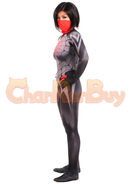 Spider Man Costume Silk Cindy Moon Cosplay Bodysuit Red Version