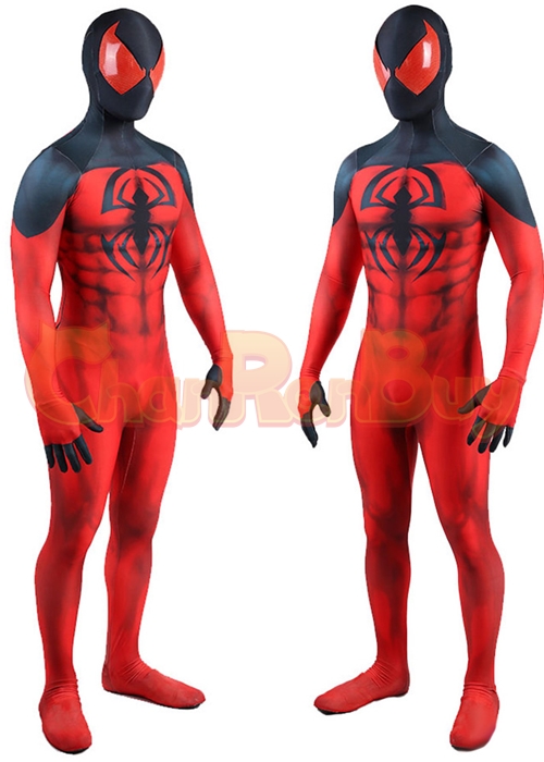 Spider Man Costume Scarlet Spider II Suit KAINE Cosplay Bodysuit Ver.2