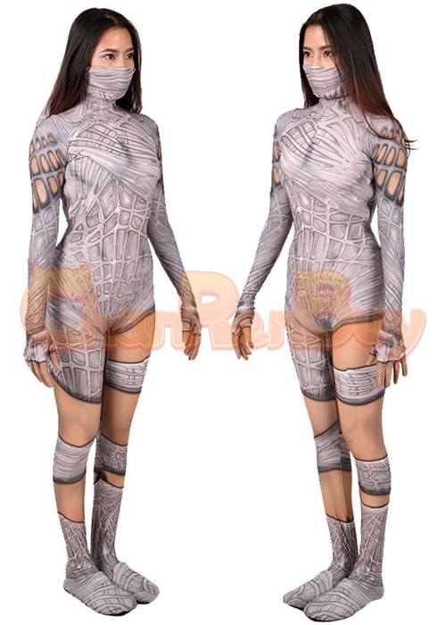 Spider Man Costume Silk Cindy Moon White Suit Cosplay Bodysuit