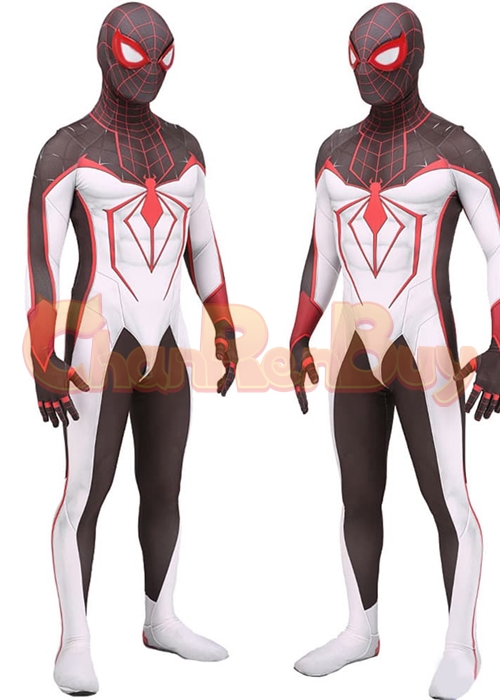 Spider Man Miles Morales Costume TRACK Suit Cosplay Bodysuit Ver.2