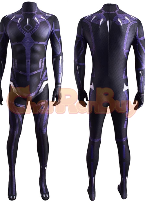 Black Panther Costume T'Challa Cosplay Bodysuit Purple Ver.