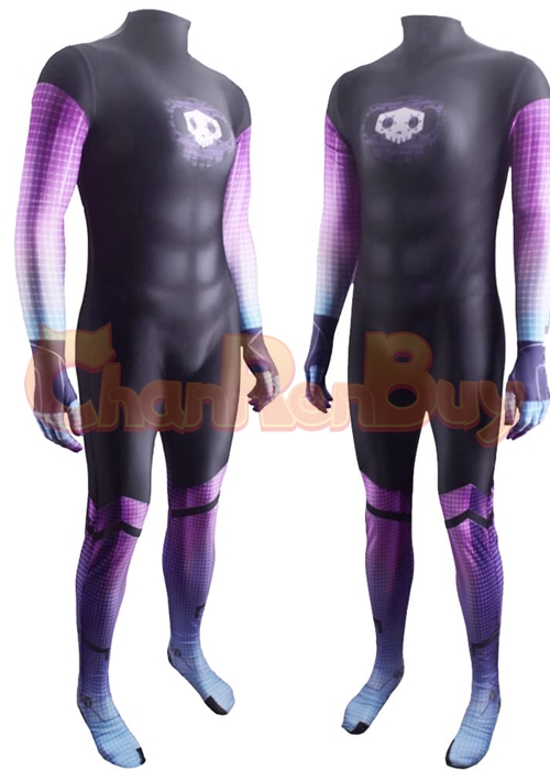 Overwatch OW Sombra Costume Cosplay Bodysuit