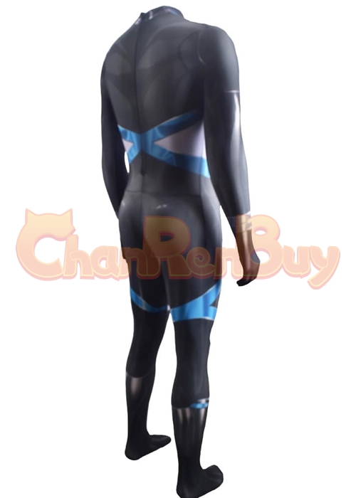 X Men Domino Costume Cosplay Neena Thurman Bodysuit-Chaorenbuy Cosplay