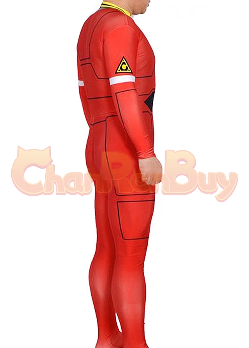 Power Rangers Red Jungle Fury Costume Cosplay Bodysuit