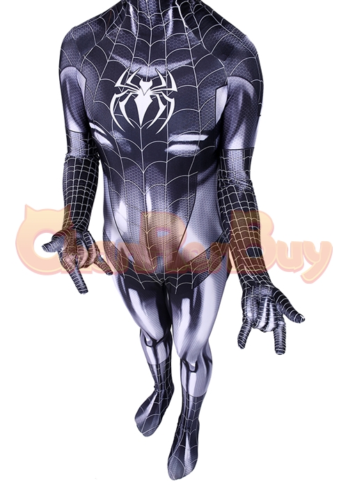 Spider Man Venom Black Cat Symbiote Suit Costume Cosplay Bodysuit