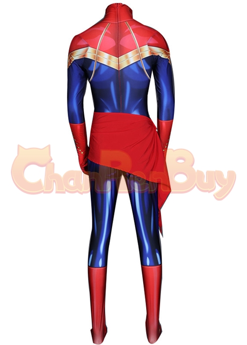 Avengers Endgame Captain Marvel Costume Carol Danvers Cosplay Bodysuit