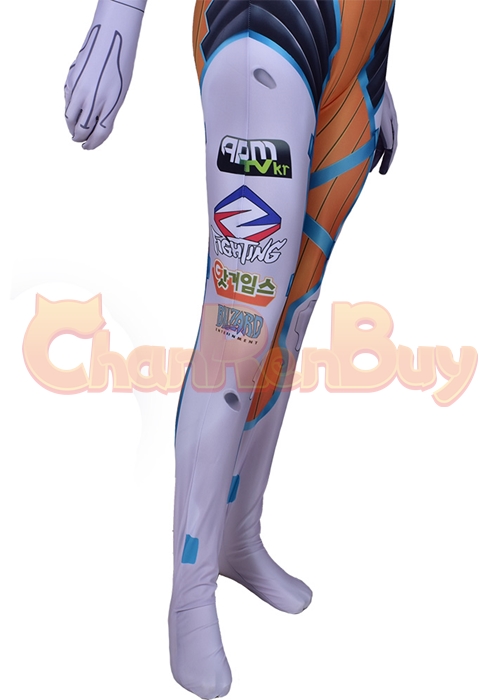 Overwatch DVA Blueberry Costume Cosplay Bodysuit