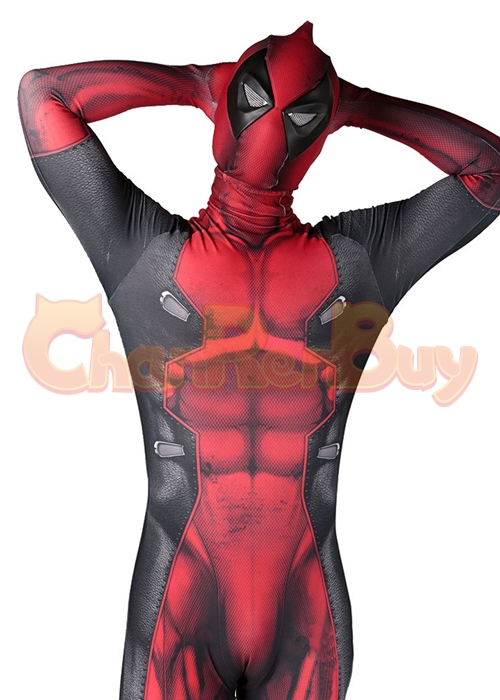 Deadpool Costume Wade Wilson Cosplay Bodysuit Horn Ver.