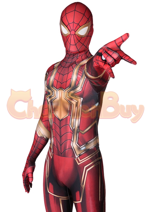 Iron Spider Man Suit Costume Peter Parker Cosplay Bodysuit
