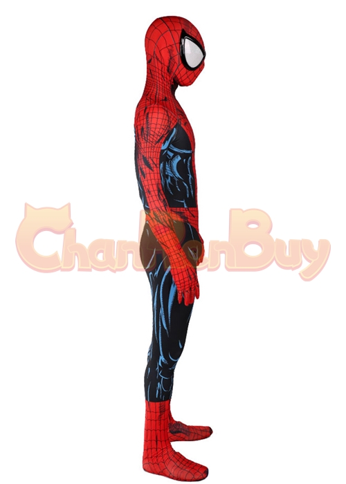 Ultimate Spider Man Costume Peter Damaged Suit Cosplay Bodysuit