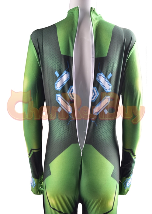 Metroid Samus Aran Green Costume Cosplay Bodysuit