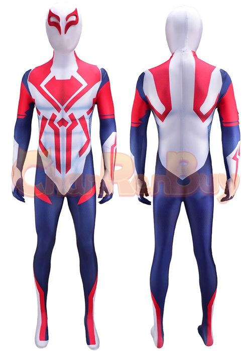 Spider Man 2099 Costume Miguel O'Hara Cosplay Bodysuit White Ver.