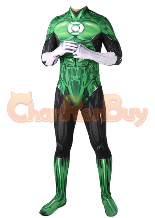 Green Lantern Costume HAL JORDAN Cosplay Bodysuit