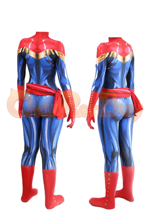 Avengers Endgame Captain Marvel Costume Cosplay Bodysuit