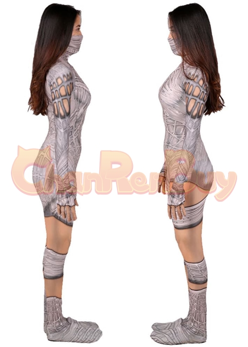 Spider Man Costume Silk Cindy Moon White Suit Cosplay Bodysuit