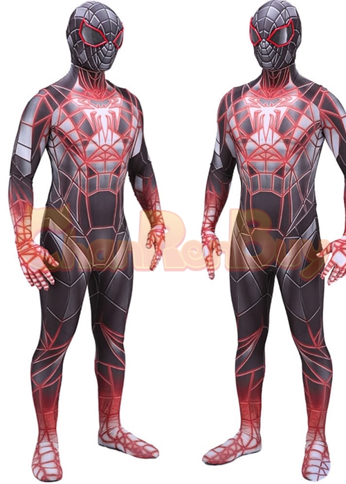 Spider Man Miles Morales Costume Cosplay Programmable Matter Suit Cosplay Bodysuit Ver.2