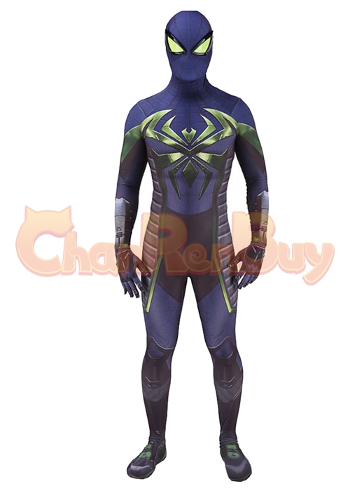 Spider Man Miles Morales Costume Purple Reign Suit Cosplay Bodysuit Ver.2