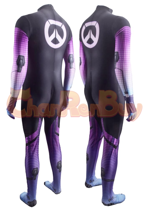 Overwatch OW Sombra Costume Cosplay Bodysuit