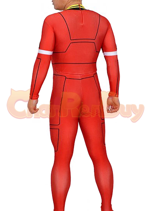 Power Rangers Red Jungle Fury Costume Cosplay Bodysuit