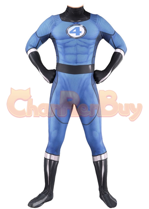 Fantastic Four Costume Johnny Storm Cosplay Bodysuit