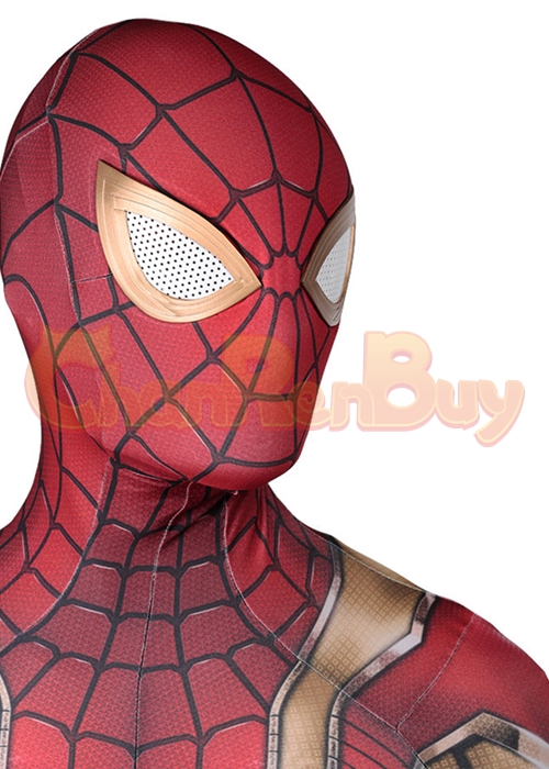 Iron Spider Man Suit Costume Peter Parker Cosplay Bodysuit