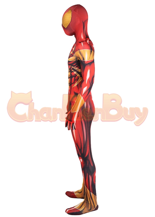 Iron Spider Man Suit Costume Peter Parker Cosplay Bodysuit Golden Ver.