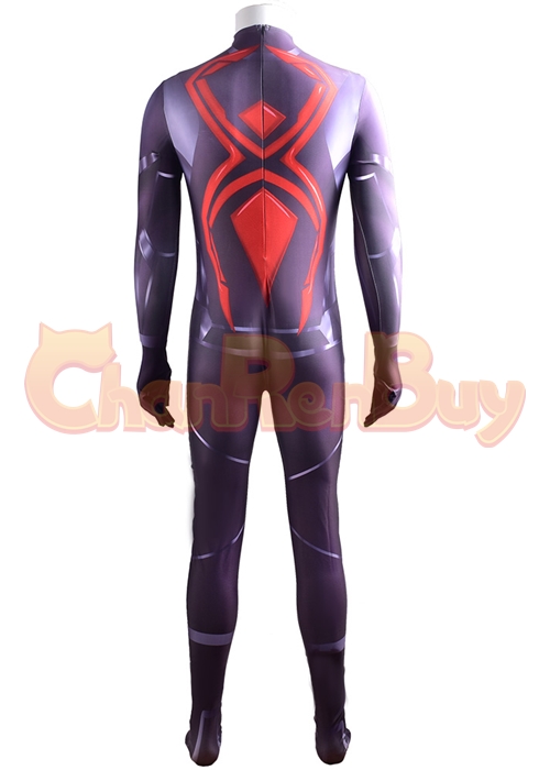 Spider Man Costume Dark Suit Cosplay Bodysuit