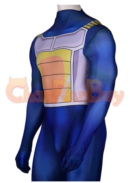 Dragon Ball Fighter Z Super Saiyan Vegeta Costume Cosplay Blue Bodysuit