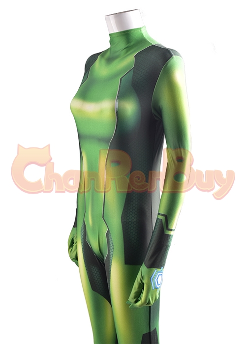 Metroid Samus Aran Green Costume Cosplay Bodysuit