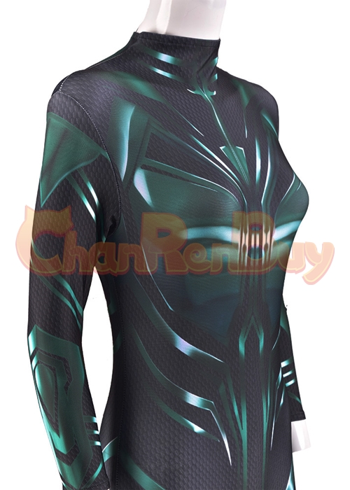 Thor 3 Ragnarok Trailer Hela Costume Cosplay Bodysuit