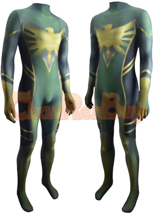 Overwatch Mercy Dark Phoenix Costume Crossover Cosplay Bodysuit