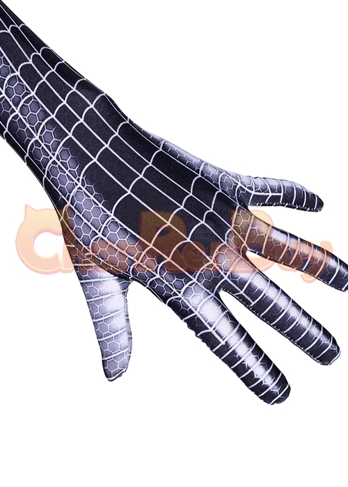 Spider Man Venom Black Cat Symbiote Suit Costume Cosplay Bodysuit